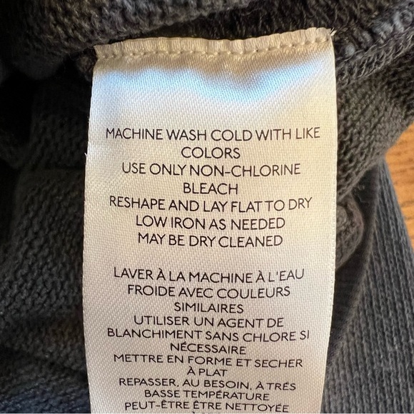 ⭐️ We the Free People Anyway Tee V Wrap Raw Edge Surplice Lagenlook Sweatshirt - Picture 8 of 13